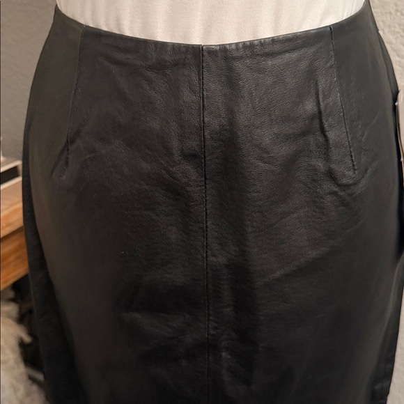 Tower Hill Collection Vintage Leather Skirt Lined NWT Size 8 Tall - Picture 2 of 6